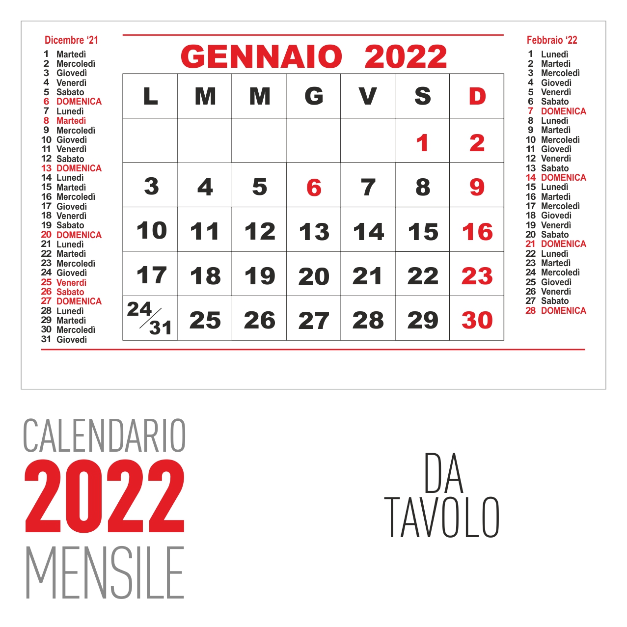calendario 2022 mensile da tavolo calendario 2022 mensile da tavolo