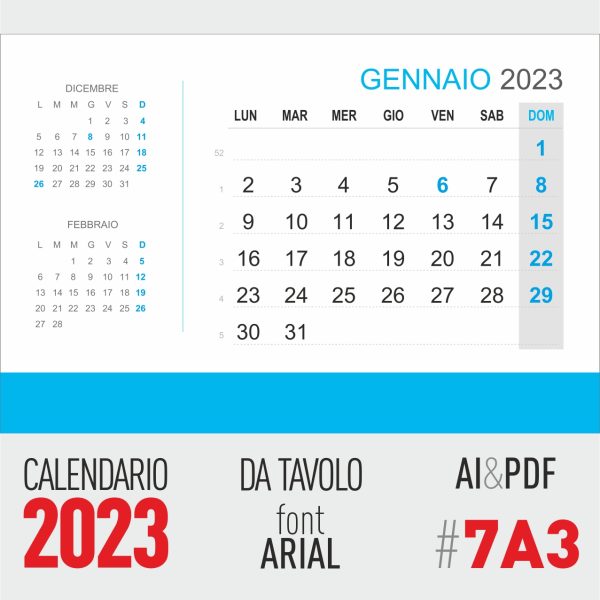 calendario 2023 mensile