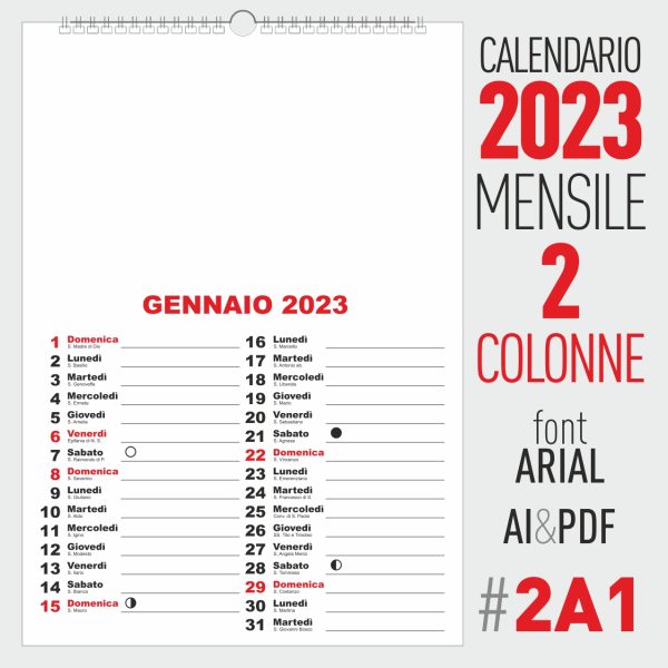 calendario 2023 vector
