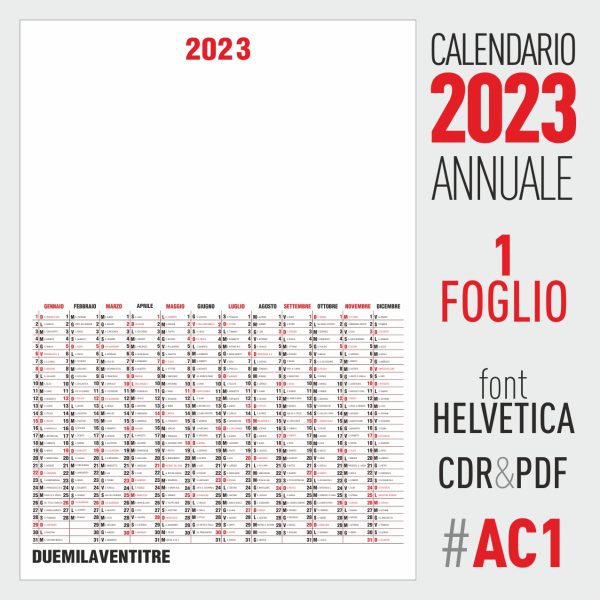calendario 2023 annuale