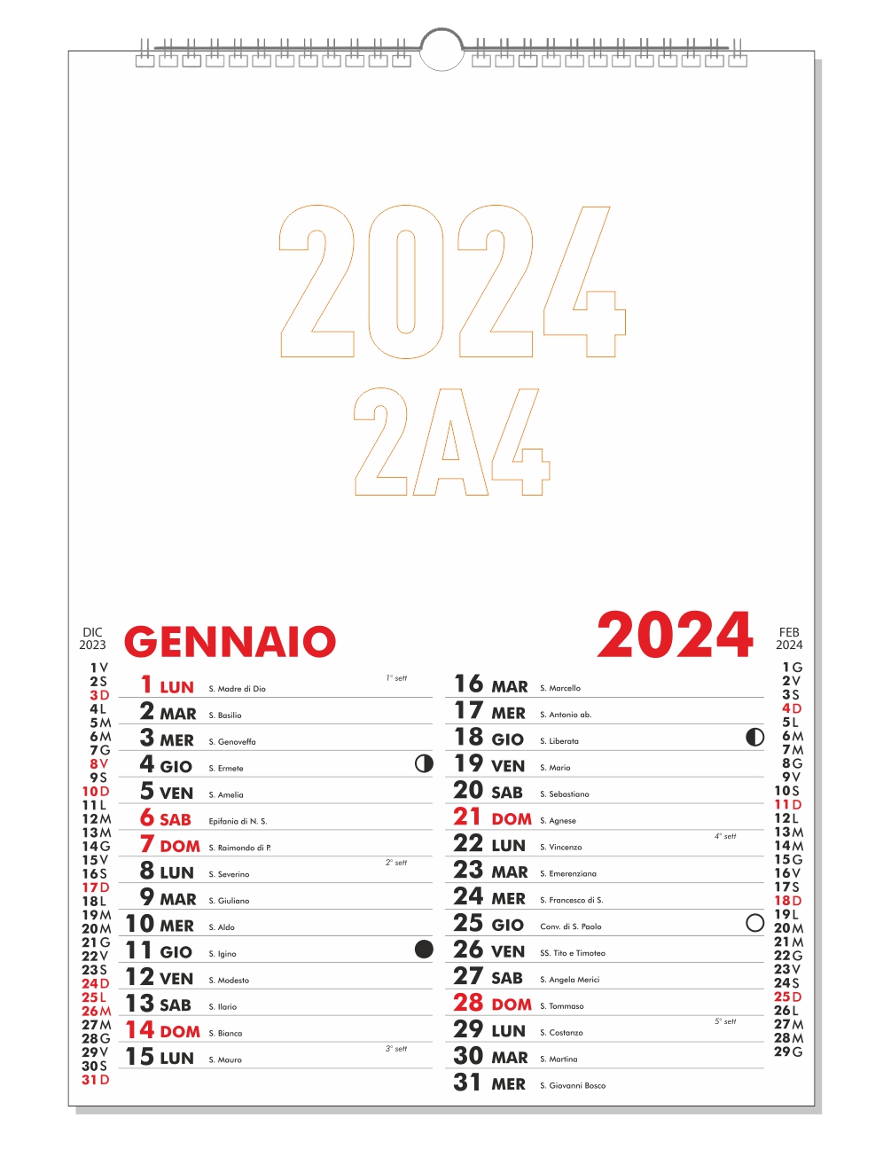 calendario 2024