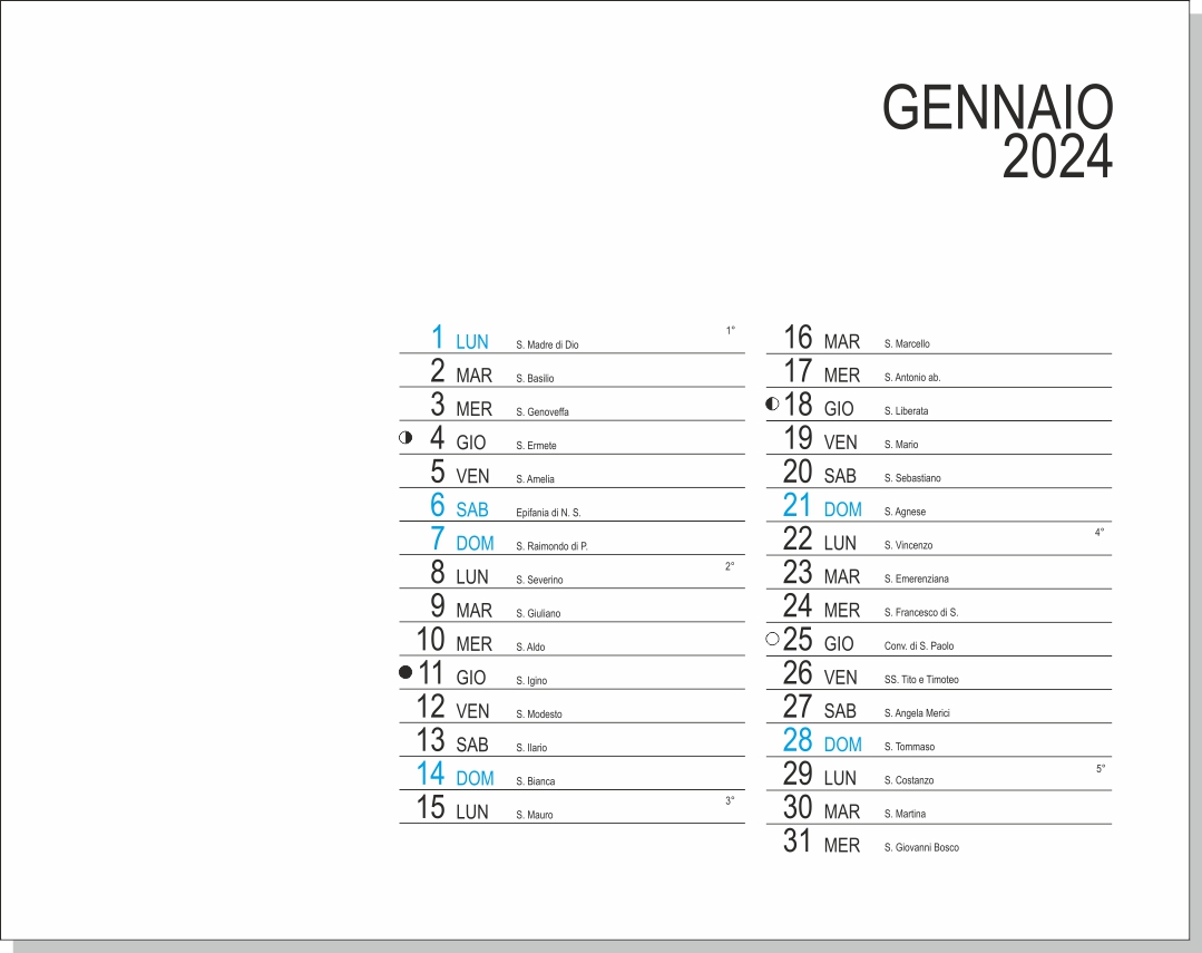 calendario 2024 da tavolo